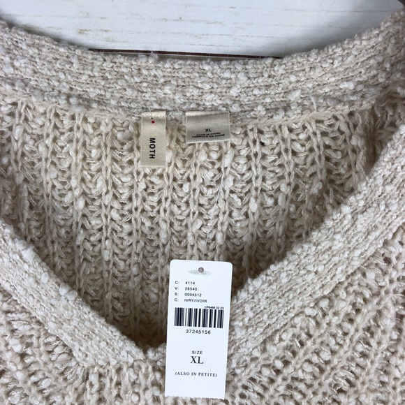ANTHROPOLOGIE MOTH NWT Nubby Side Zip Sweater 001 - Picture 4 of 6